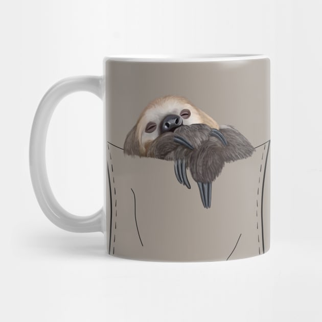 Peeking Pocket Pet - Sleepy Sloth by Suneldesigns